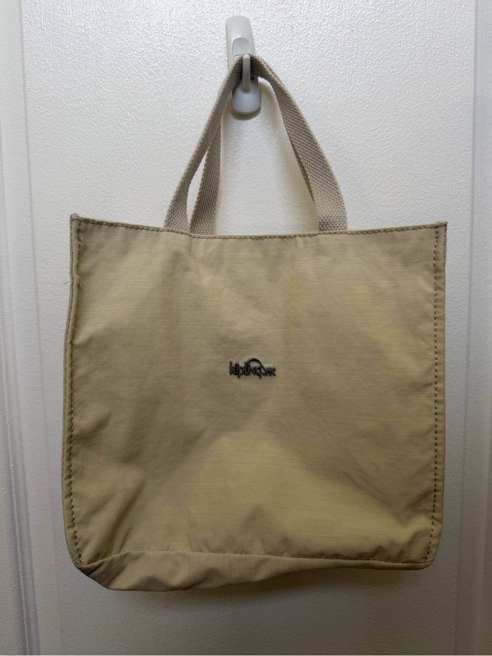 Kipling small tote bag vanilla color nylon